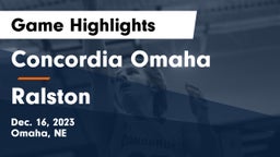 Concordia Omaha vs Ralston  Game Highlights - Dec. 16, 2023