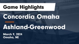 Concordia Omaha vs Ashland-Greenwood  Game Highlights - March 9, 2024