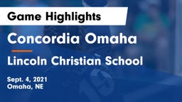 Concordia Omaha vs Lincoln Christian School Game Highlights - Sept. 4, 2021