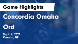 Concordia Omaha vs Ord  Game Highlights - Sept. 4, 2021