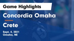 Concordia Omaha vs Crete  Game Highlights - Sept. 4, 2021