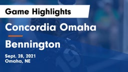 Concordia Omaha vs Bennington  Game Highlights - Sept. 28, 2021
