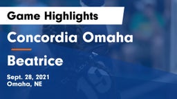 Concordia Omaha vs Beatrice  Game Highlights - Sept. 28, 2021