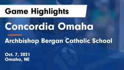 Concordia Omaha vs Archbishop Bergan Catholic School Game Highlights - Oct. 7, 2021