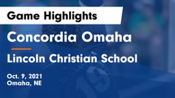 Concordia Omaha vs Lincoln Christian School Game Highlights - Oct. 9, 2021
