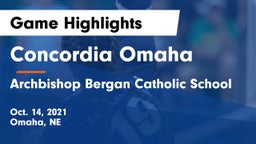 Concordia Omaha vs Archbishop Bergan Catholic School Game Highlights - Oct. 14, 2021