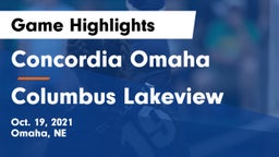 Concordia Omaha vs Columbus Lakeview  Game Highlights - Oct. 19, 2021