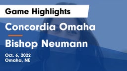 Concordia Omaha vs Bishop Neumann  Game Highlights - Oct. 6, 2022