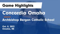 Concordia Omaha vs Archbishop Bergan Catholic School Game Highlights - Oct. 8, 2022