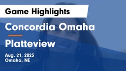 Concordia Omaha vs Platteview  Game Highlights - Aug. 21, 2023