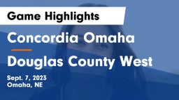 Concordia Omaha vs Douglas County West  Game Highlights - Sept. 7, 2023
