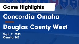 Concordia Omaha vs Douglas County West  Game Highlights - Sept. 7, 2023