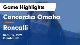Concordia Omaha vs Roncalli Game Highlights - Sept. 12, 2023