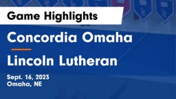 Concordia Omaha vs Lincoln Lutheran  Game Highlights - Sept. 16, 2023