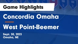 Concordia Omaha vs West Point-Beemer  Game Highlights - Sept. 30, 2023
