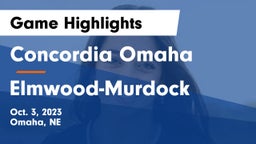 Concordia Omaha vs Elmwood-Murdock  Game Highlights - Oct. 3, 2023