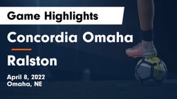 Concordia Omaha vs Ralston  Game Highlights - April 8, 2022