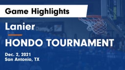 Lanier  vs HONDO TOURNAMENT Game Highlights - Dec. 2, 2021