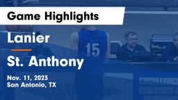 Lanier  vs St. Anthony Game Highlights - Nov. 11, 2023