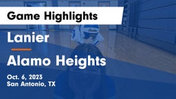 Lanier  vs Alamo Heights  Game Highlights - Oct. 6, 2023