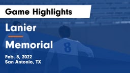 Lanier  vs Memorial  Game Highlights - Feb. 8, 2022