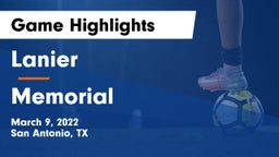 Lanier  vs Memorial  Game Highlights - March 9, 2022