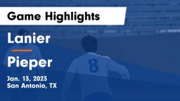 Lanier  vs Pieper  Game Highlights - Jan. 13, 2023