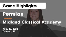 Permian  vs Midland Classical Academy Game Highlights - Aug. 12, 2022