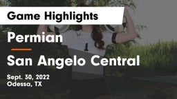 Permian  vs San Angelo Central  Game Highlights - Sept. 30, 2022