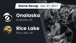 Recap: Onalaska  vs. Rice Lake  2017
