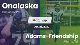 Matchup: Onalaska  vs. Adams-Friendship  2020