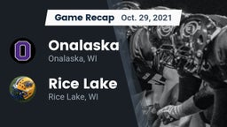 Recap: Onalaska  vs. Rice Lake  2021