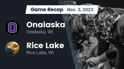 Recap: Onalaska  vs. Rice Lake  2023