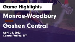 Monroe-Woodbury  vs Goshen Central  Game Highlights - April 28, 2022