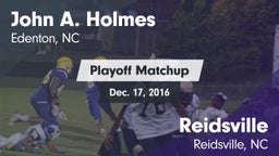 Matchup: John A. Holmes High vs. Reidsville  2016