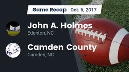 Recap: John A. Holmes  vs. Camden County  2017