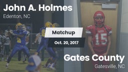 Matchup: John A. Holmes High vs. Gates County  2017