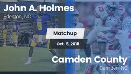 Matchup: John A. Holmes High vs. Camden County  2018