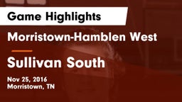 Morristown-Hamblen West  vs Sullivan South  Game Highlights - Nov 25, 2016