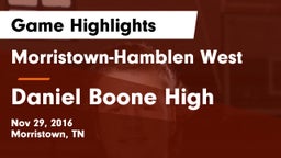 Morristown-Hamblen West  vs Daniel Boone High Game Highlights - Nov 29, 2016