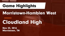 Morristown-Hamblen West  vs Cloudland High Game Highlights - Nov 23, 2016