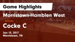 Morristown-Hamblen West  vs Cocke C Game Highlights - Jan 13, 2017