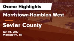 Morristown-Hamblen West  vs Sevier County Game Highlights - Jan 24, 2017