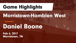 Morristown-Hamblen West  vs Daniel Boone Game Highlights - Feb 6, 2017