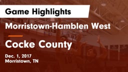 Morristown-Hamblen West  vs Cocke County  Game Highlights - Dec. 1, 2017
