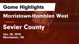 Morristown-Hamblen West  vs Sevier County Game Highlights - Jan. 30, 2018