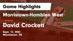 Morristown-Hamblen West  vs David Crockett  Game Highlights - Sept. 12, 2022