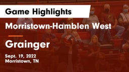 Morristown-Hamblen West  vs Grainger  Game Highlights - Sept. 19, 2022