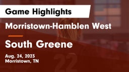 Morristown-Hamblen West  vs South Greene Game Highlights - Aug. 24, 2023