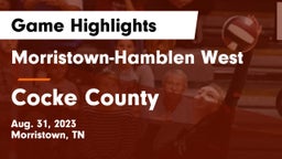 Morristown-Hamblen West  vs Cocke County Game Highlights - Aug. 31, 2023